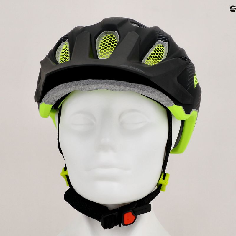 Cască de bicicletă pentru copii Alpina Carapax black neon/yellow 9