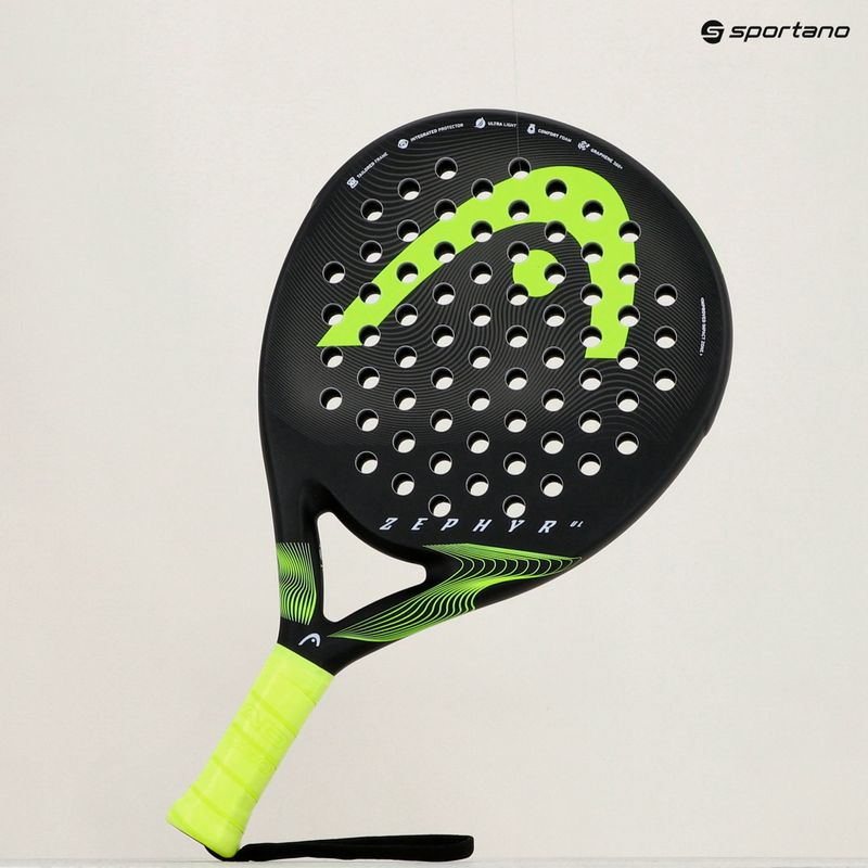 Rachetă de padel HEAD Zephyr UL 2023 negru și galben 225053 7