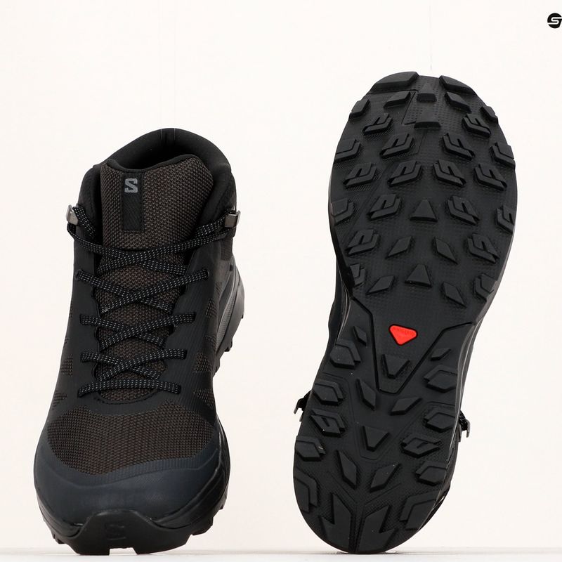 Încălțăminte de trekking pentru bărbați Salomon Outrise Mid GTX neagră L47143500 19