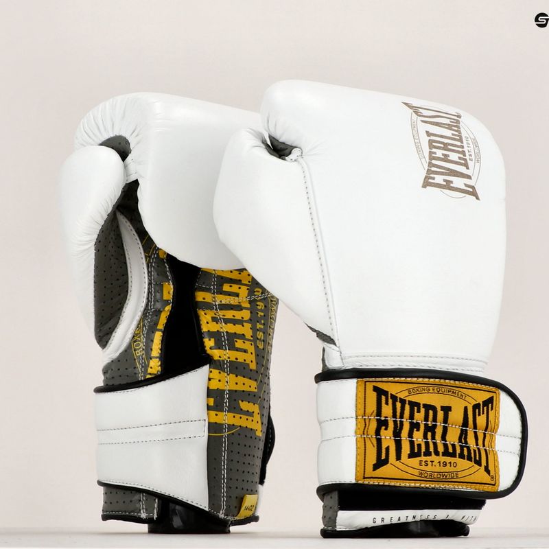 EVERLAST Mănuși de box 1910 Classic Pro alb EV1910 7