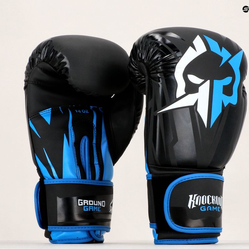 Mănuși de box pentru bărbați GroundGame Logo 2.0, negru, 21BOXGLOLOG210 7