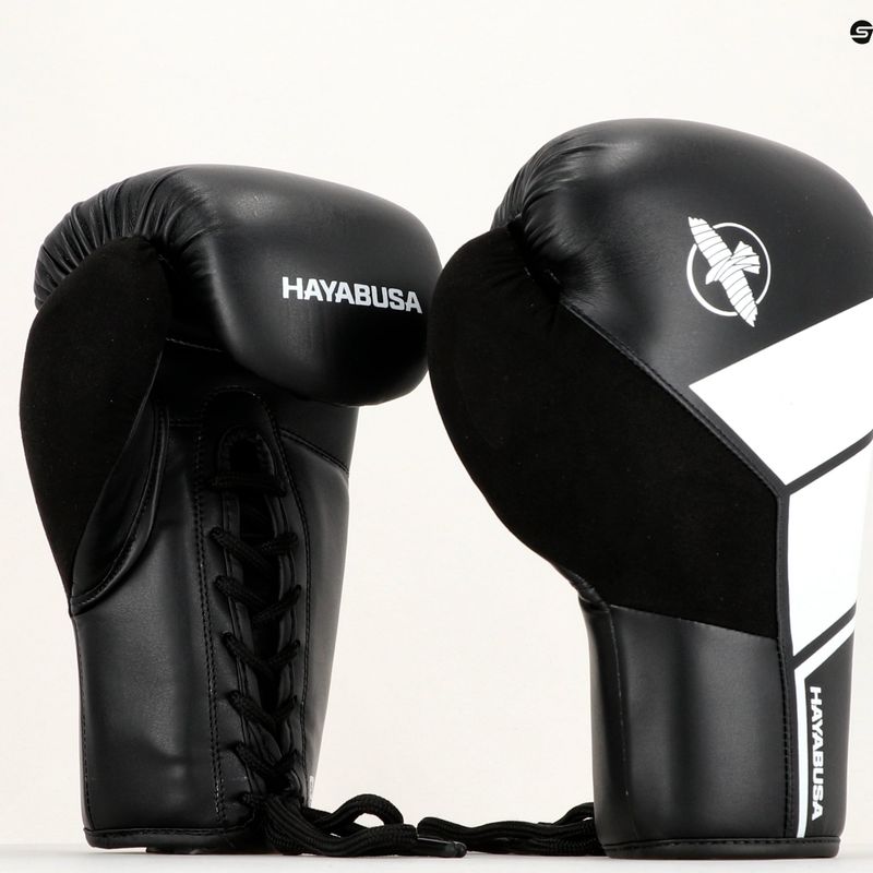 Hayabusa S4 Lace Up mănuși de box alb S4LACBG-BK 13