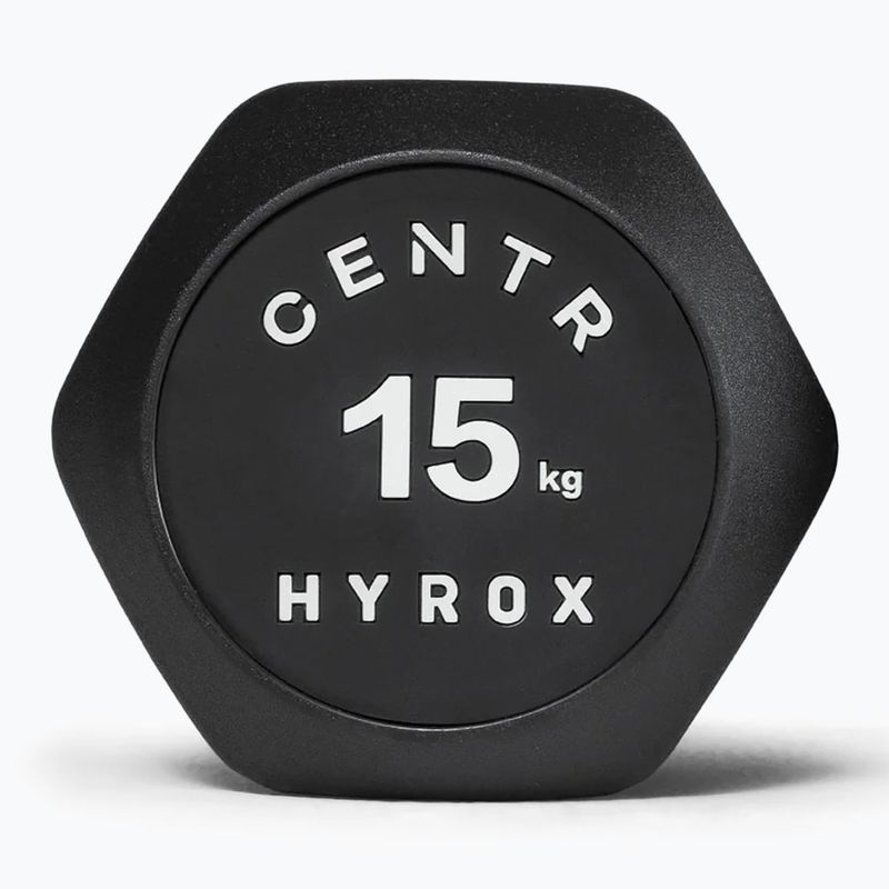Ganteră Centr Urethane Dumbbell Centr x Hyrox 15 kg black 3