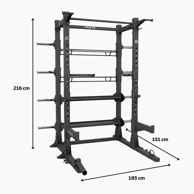 Aparat de antrenament Centr Perform Series Half Rack Complete Package Centr x Hyrox black 9