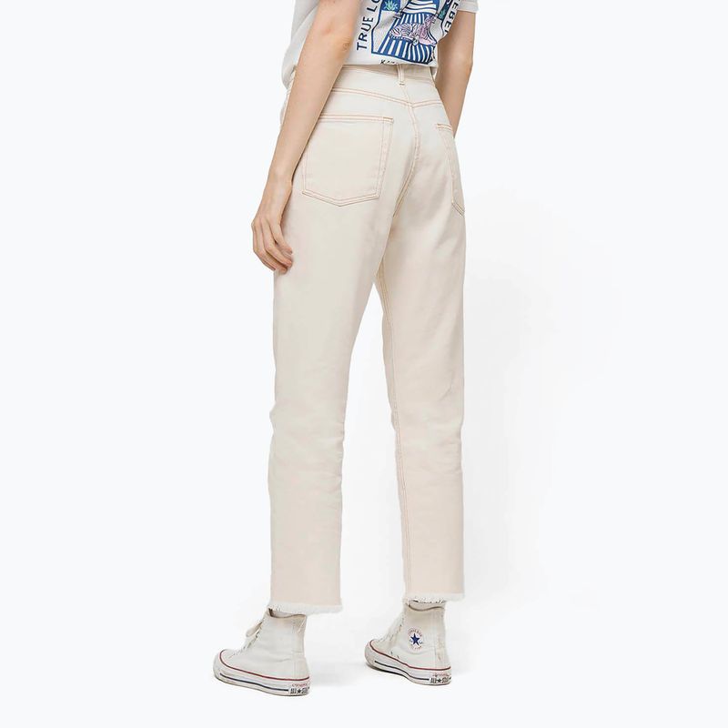 Pantaloni pentru femei Kaotiko Cropped Straight nature 3