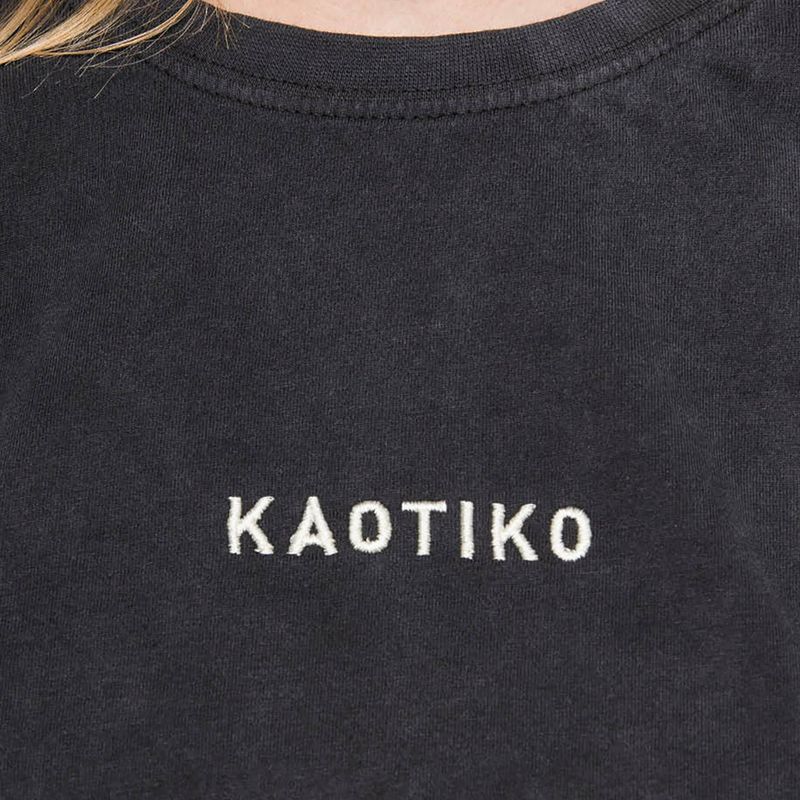 Tricou pentru femei Kaotiko Washed black 3