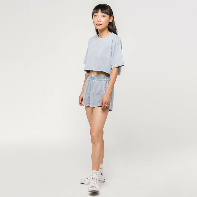 Pantaloni scurți pentru femei Kaotiko Washed steel 2