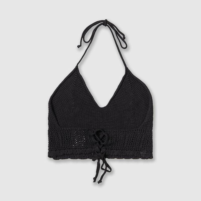 Top pentru femei Kaotiko Tiran Crochet Menorca black 6