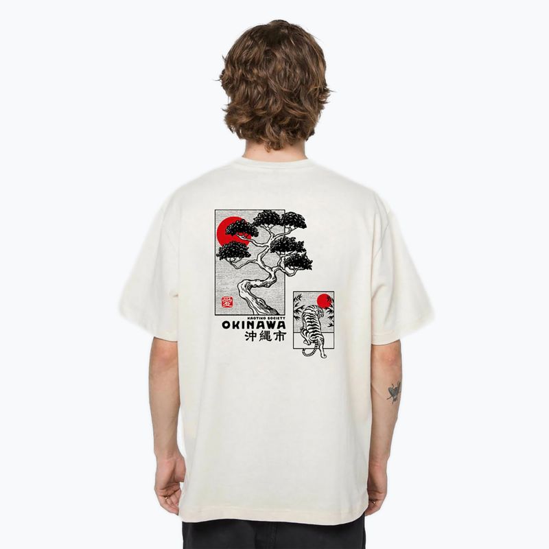 Tricou pentru bărbați Kaotiko Washed Okinawa Japan Organic ivory 2