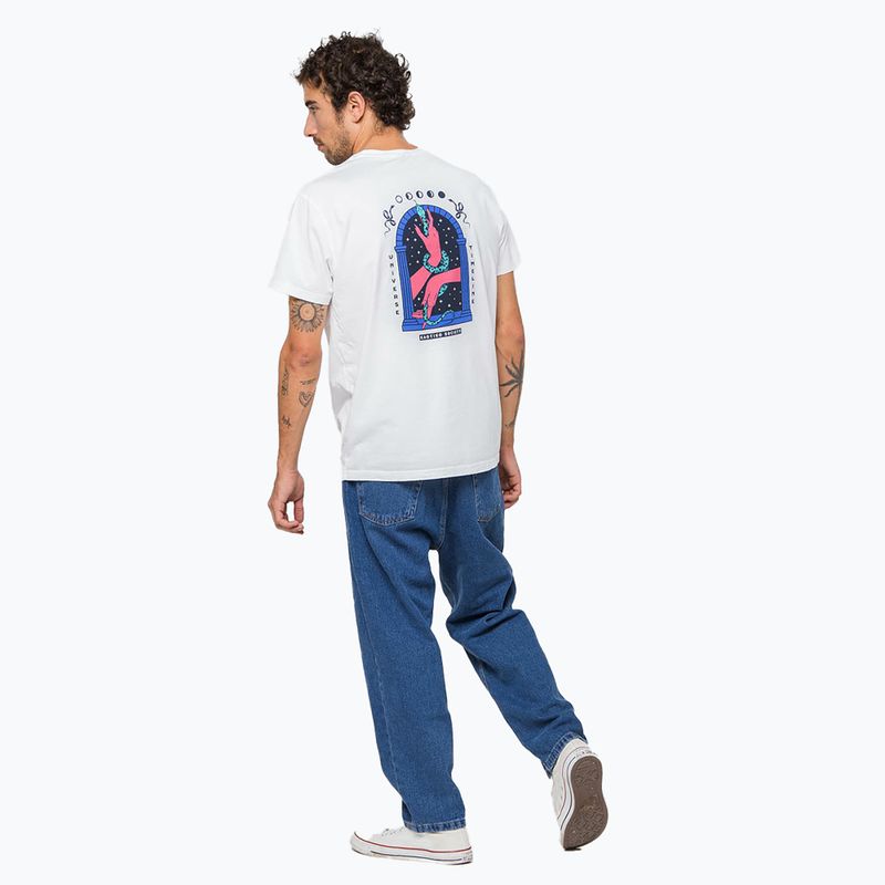 Tricou pentru bărbați Kaotiko Washed Hands Door white 2