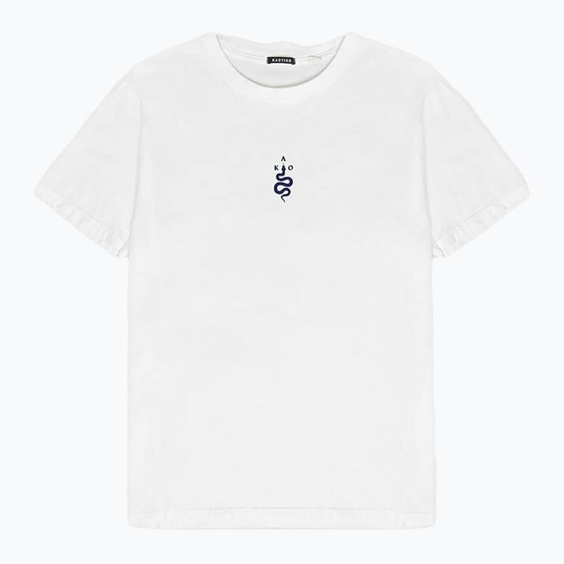 Tricou pentru bărbați Kaotiko Washed Hands Door white 3