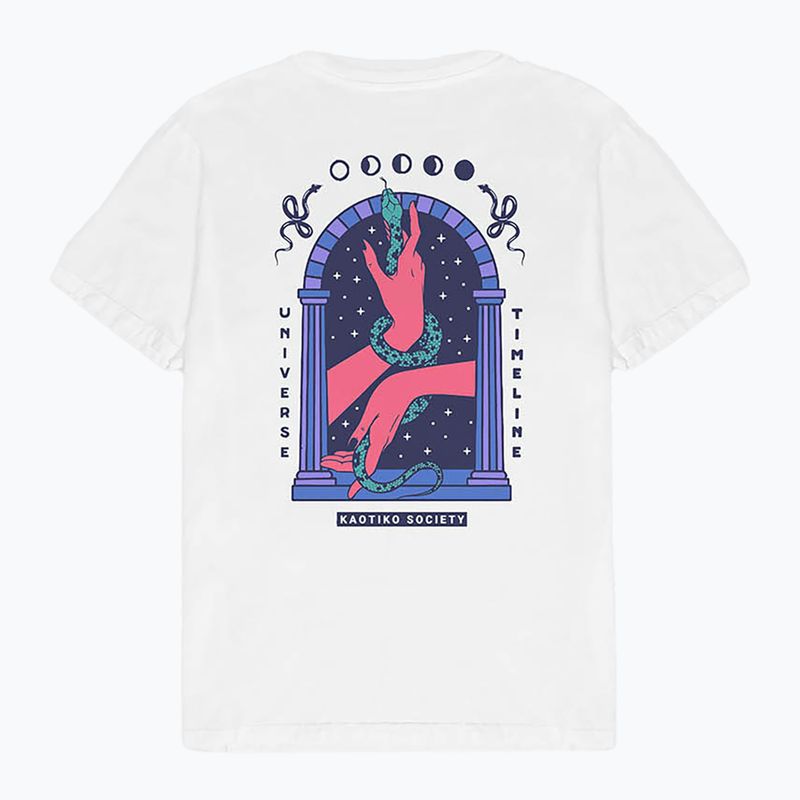 Tricou pentru bărbați Kaotiko Washed Hands Door white 4