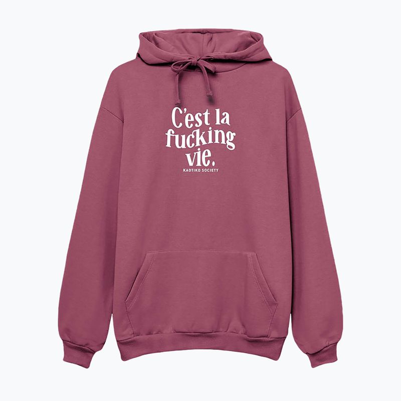 Bluză pentru femei Kaotiko C'est la vie Hoodie cherry 3