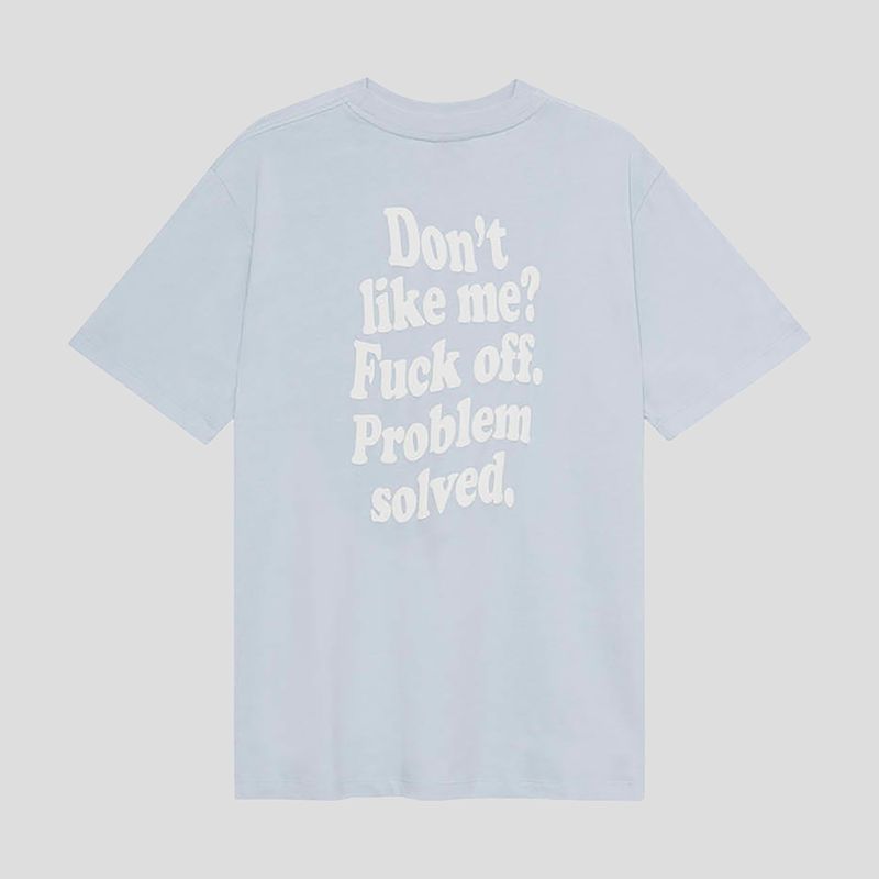 Tricou pentru bărbați Kaotiko Don't Like Me baby blue 2