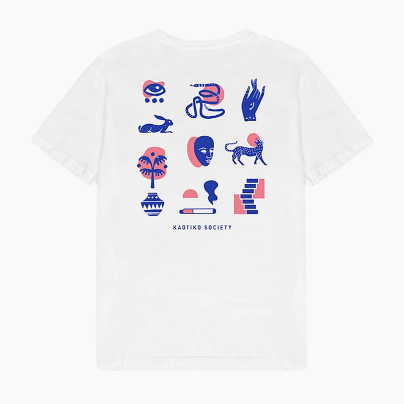 Tricou pentru bărbați Kaotiko Washed Elements Occult white 3