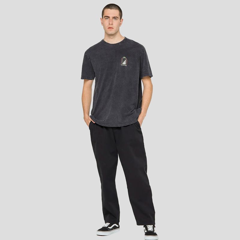 Tricou pentru bărbați Kaotiko Washed Trust Your Intuition black 2