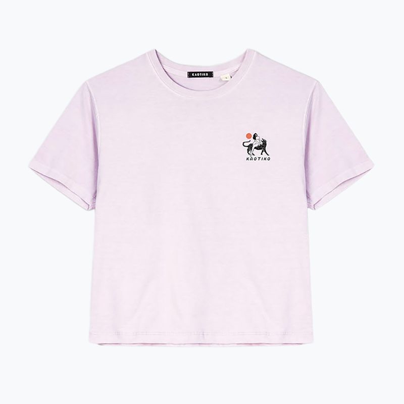 Tricou pentru femei Kaotiko Washed Neverland malva 3