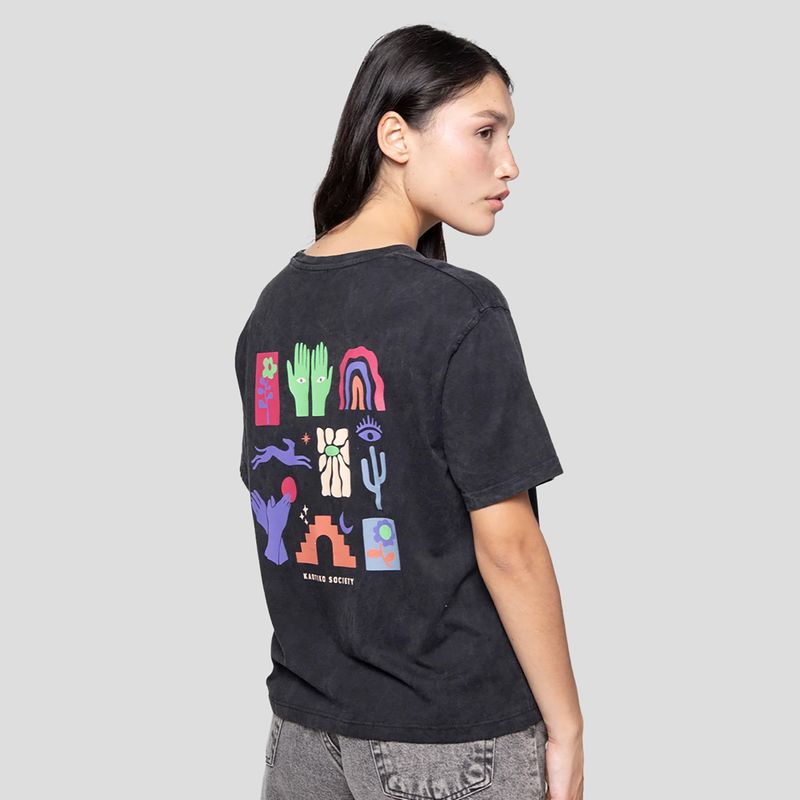 Tricou pentru femei Kaotiko M / C Washed Sonora black 3