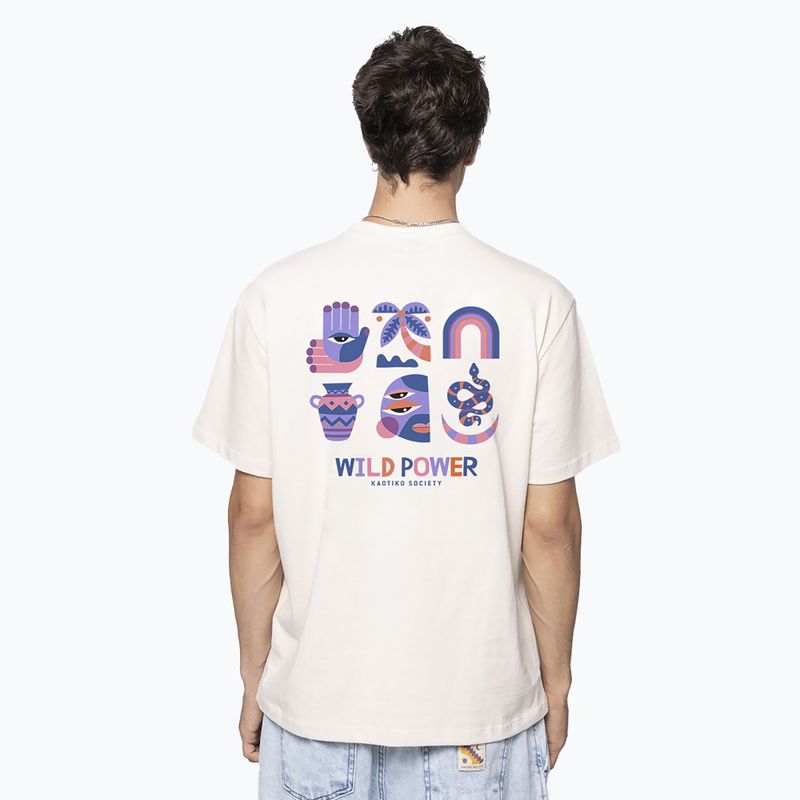 Tricou pentru bărbați Kaotiko M / C Wild Power Organic Cotton ivory 2