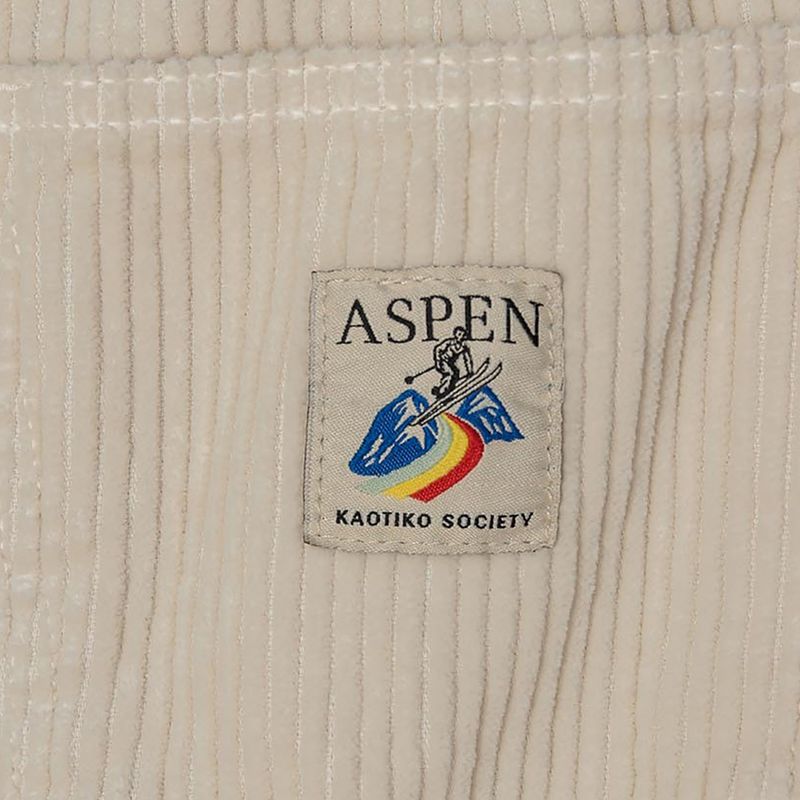 Pantaloni pentru bărbați Kaotiko Aspen Casual Corduroy natural 3