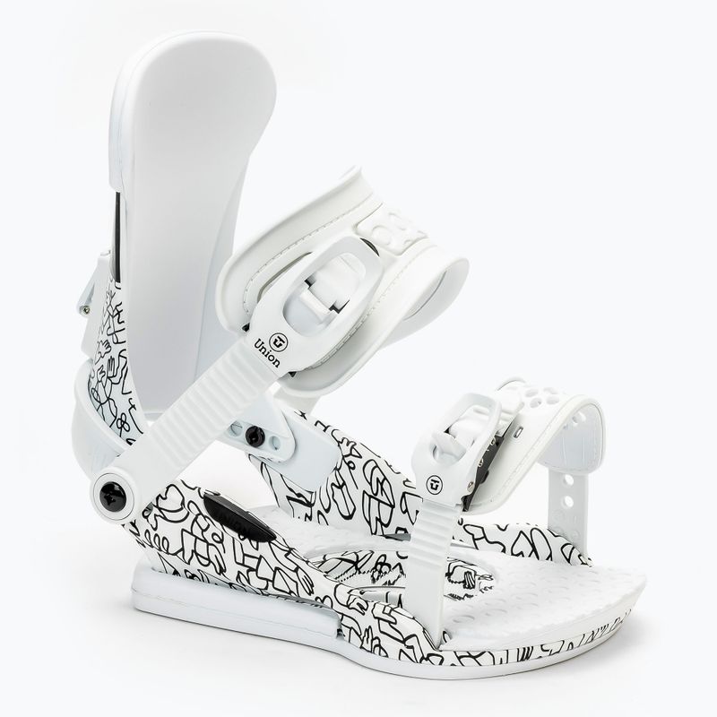 Atașamente de snowboard UNION Milan alb 212062