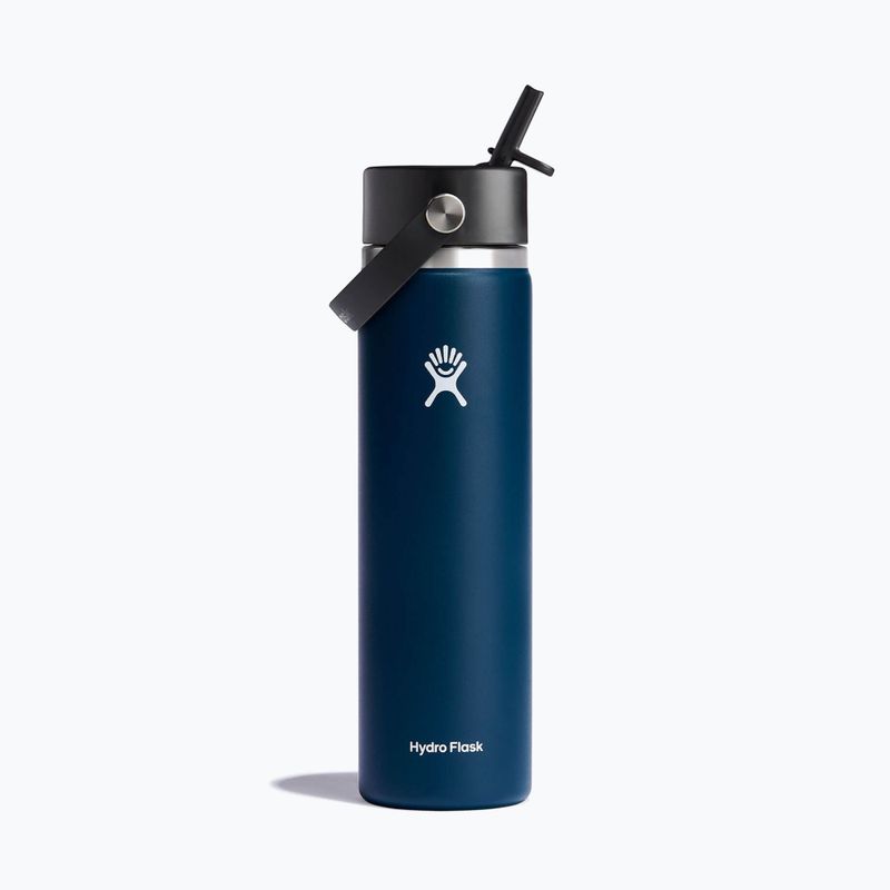 Sticlă termică Hydro Flask Wide Flex Straw 710 ml albastru marin W24BFS464