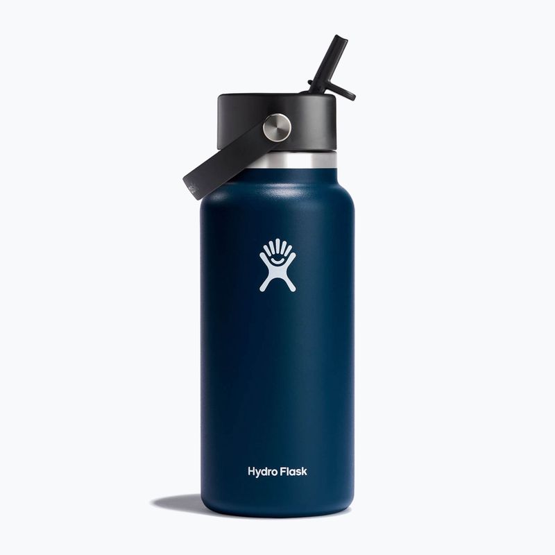 Sticlă termică Hydro Flask Wide Flex Straw 945 ml albastru marin W32BFS464