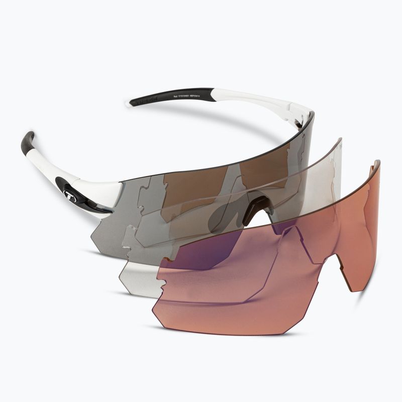 Ochelari de ciclism Tifosi Rail white negru/frumos/roșu/roșu/clară