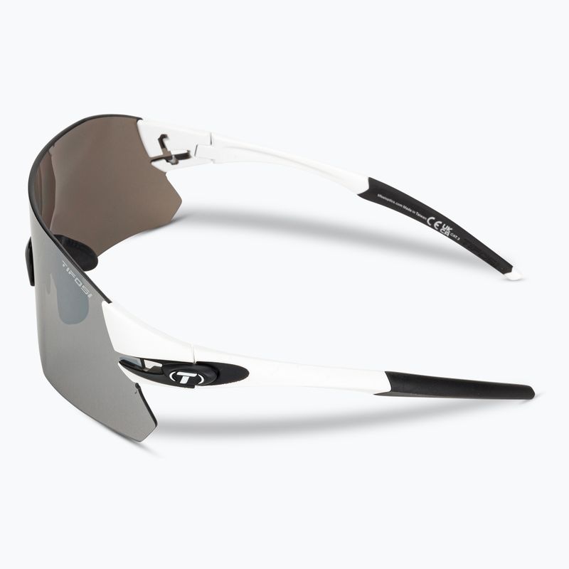 Ochelari de ciclism Tifosi Rail white negru/frumos/roșu/roșu/clară 5
