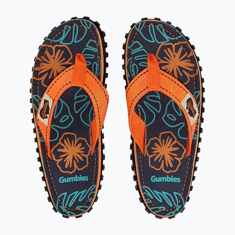 Papuci Gumbies Islander orange hibiscus 8