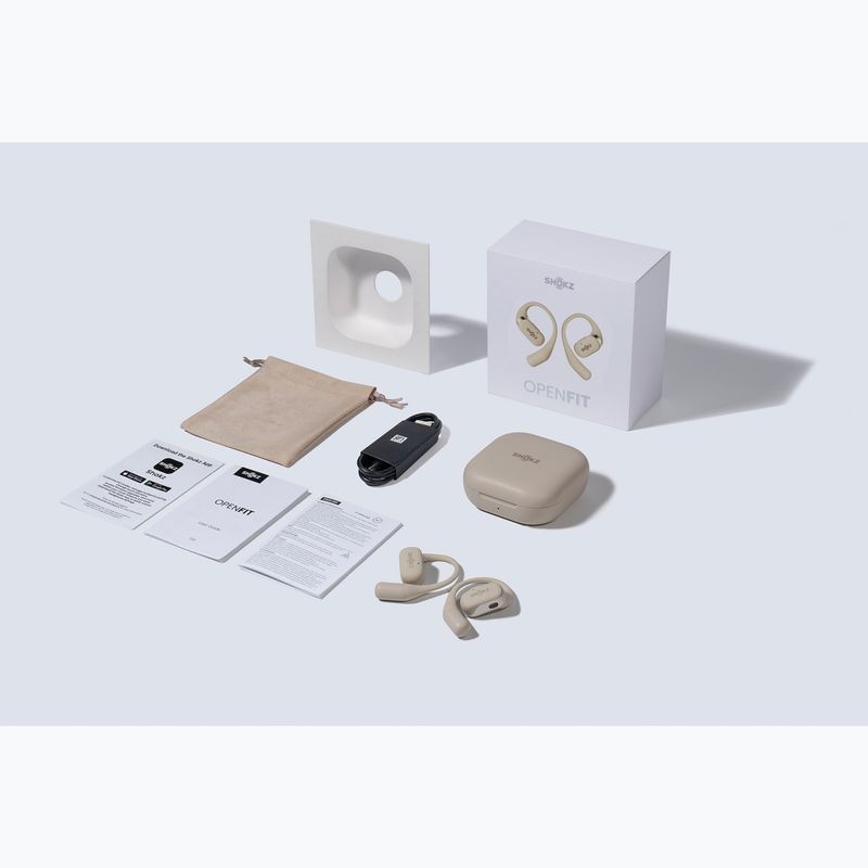 Căști fără fir Shokz OpenFit beige 14