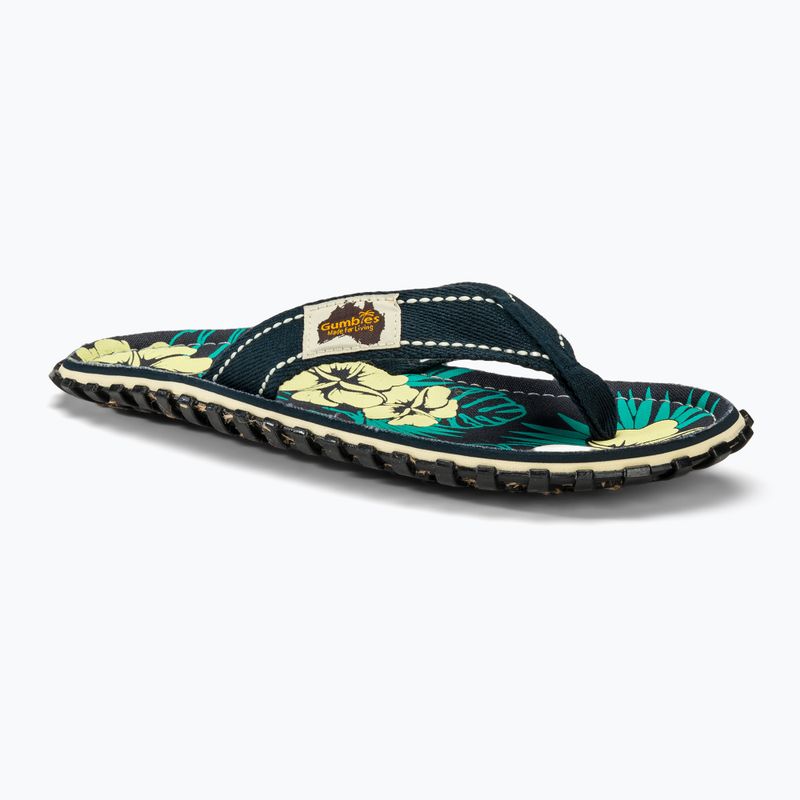 Papuci Gumbies Islander blue hibiscus