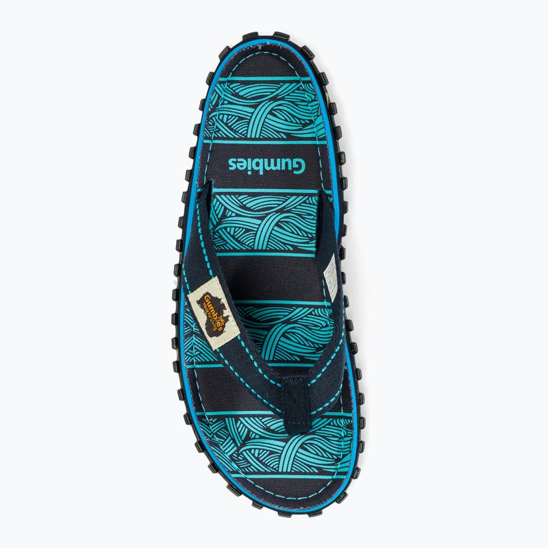 Papuci Gumbies Islander navy waves
