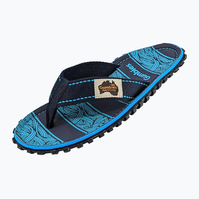 Papuci Gumbies Islander navy waves