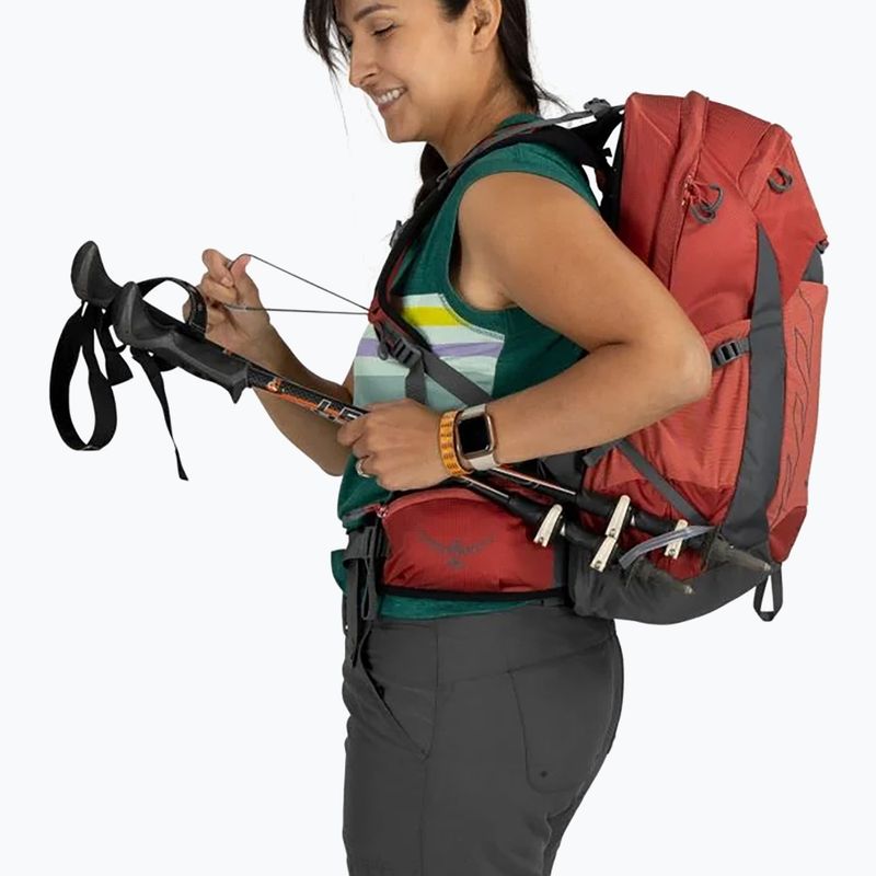 Osprey Tempest 22 l roșu pampas/ gri cărbune rucsac de drumeție pentru femei 6