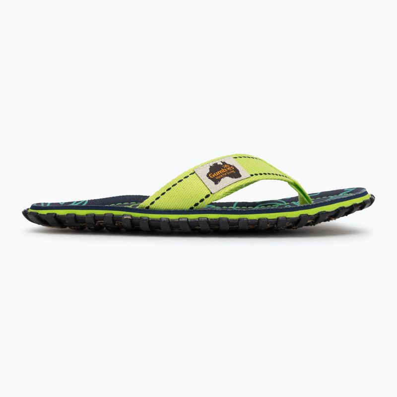 Papuci Gumbies Islander lime hibiscus 2