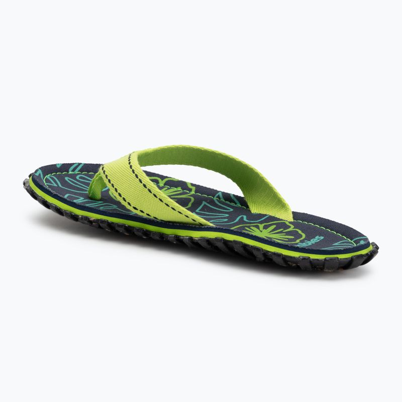 Papuci Gumbies Islander lime hibiscus 3