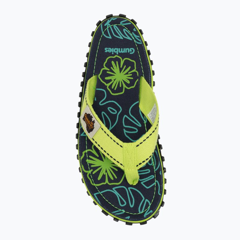 Papuci Gumbies Islander lime hibiscus 5