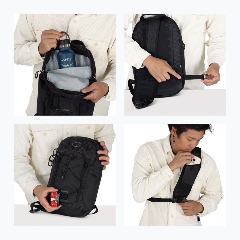 Rucsac de oraș pe umăr Osprey Quasar Sling 6 l black 13