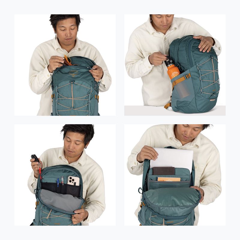 Rucsac urban Osprey Quasar 26 l blue heather 13