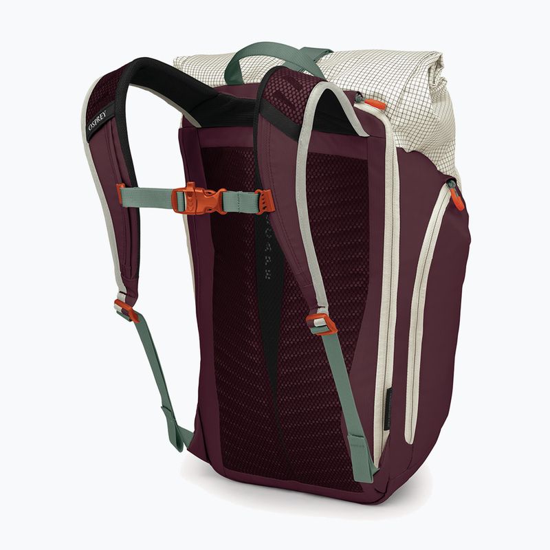 Rucsac de oraș Osprey Transporter Roll Top 30 l mystery white/moody burgundy 3
