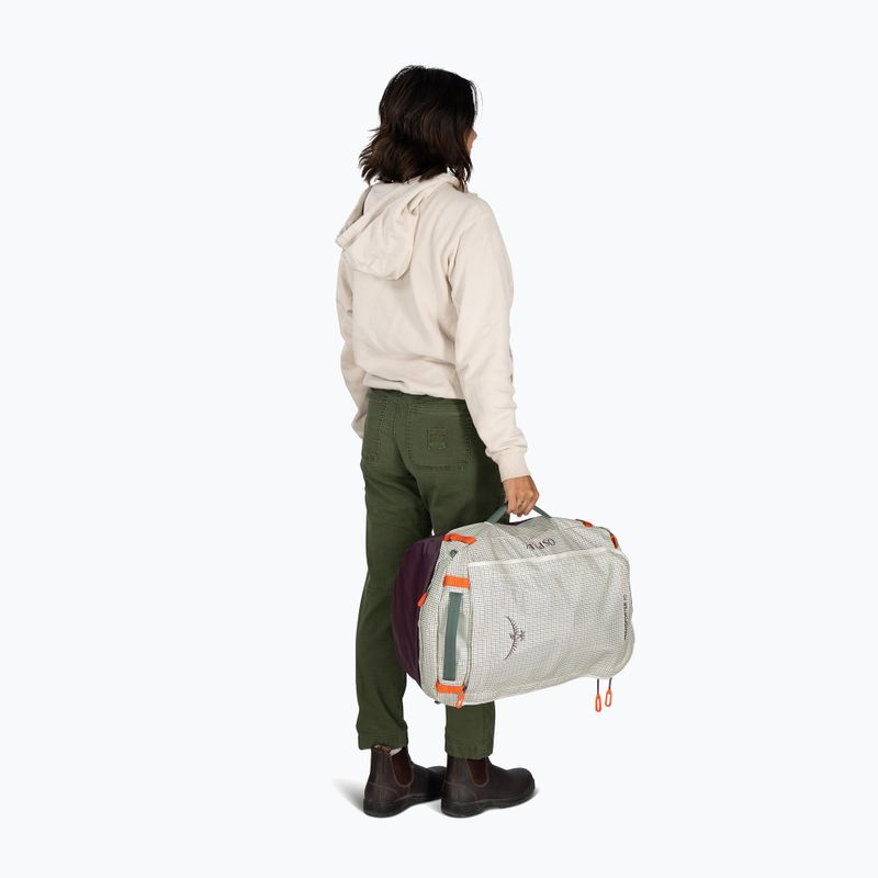Geantă de călătorie Osprey Transporter Duffel 40 l mystery white/moody burgundy 5