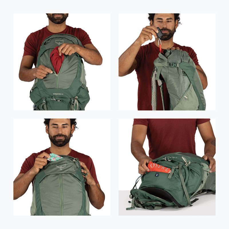 Rucsac turistic pentru bărbați Osprey Stratos 34 l pine leaf 12