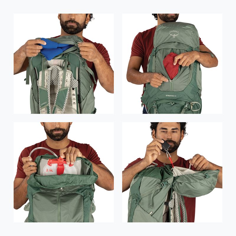 Rucsac turistic pentru bărbați Osprey Stratos 44 l pine leaf 14