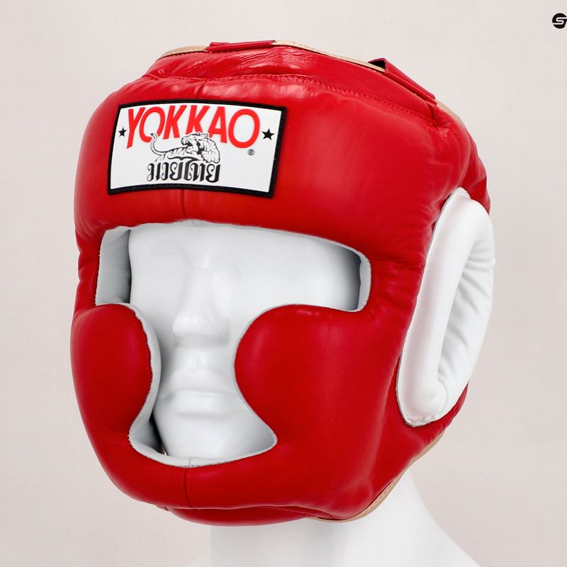 YOKKAO Training Headguard cască de sport de luptă roșu HYGL-1-2 11