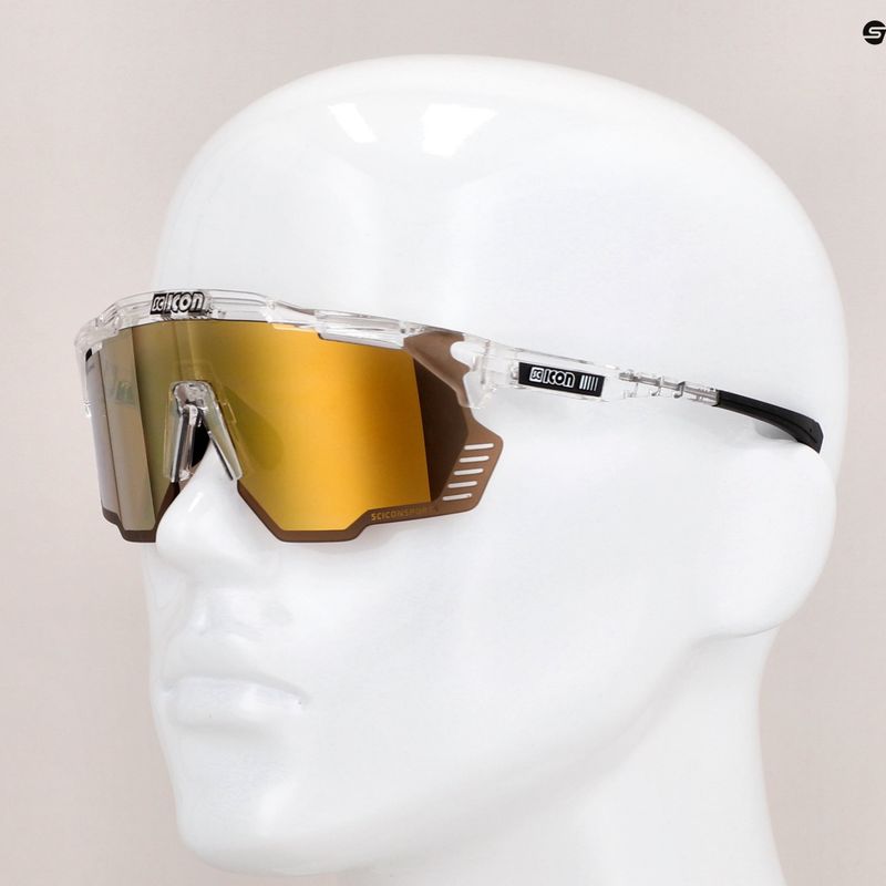 Ochelari de ciclism SCICON Aeroshade Kunken crystal gloss/scnpp multimirror bronze EY31070700 9