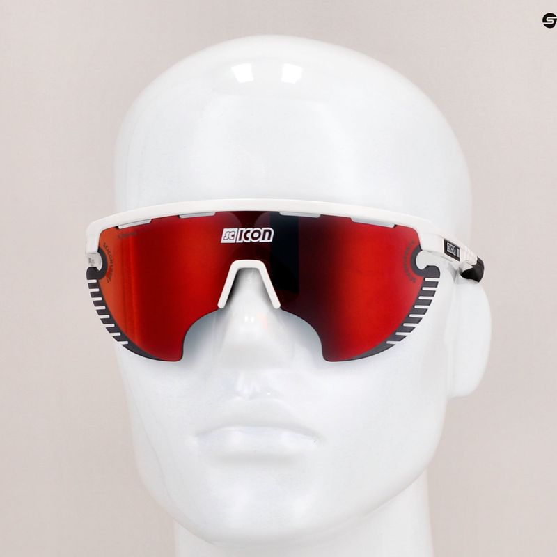 Ochelari de ciclism SCICON Aerowing Lamon alb lucios/scnpp multimirror roșu EY30060800 9