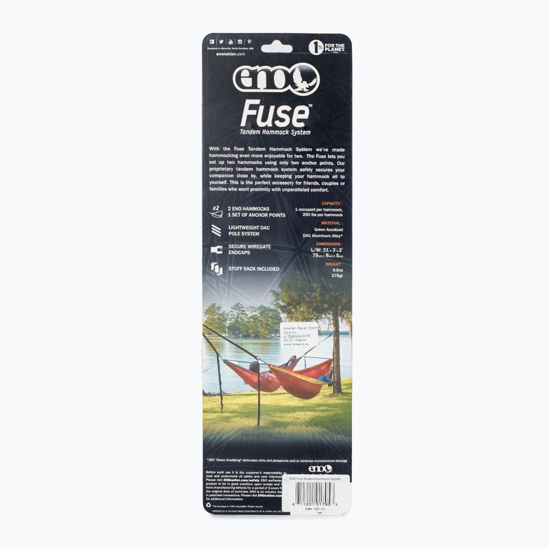 Conector de hamac ENO Fuse Tandem Hammock System salte 2