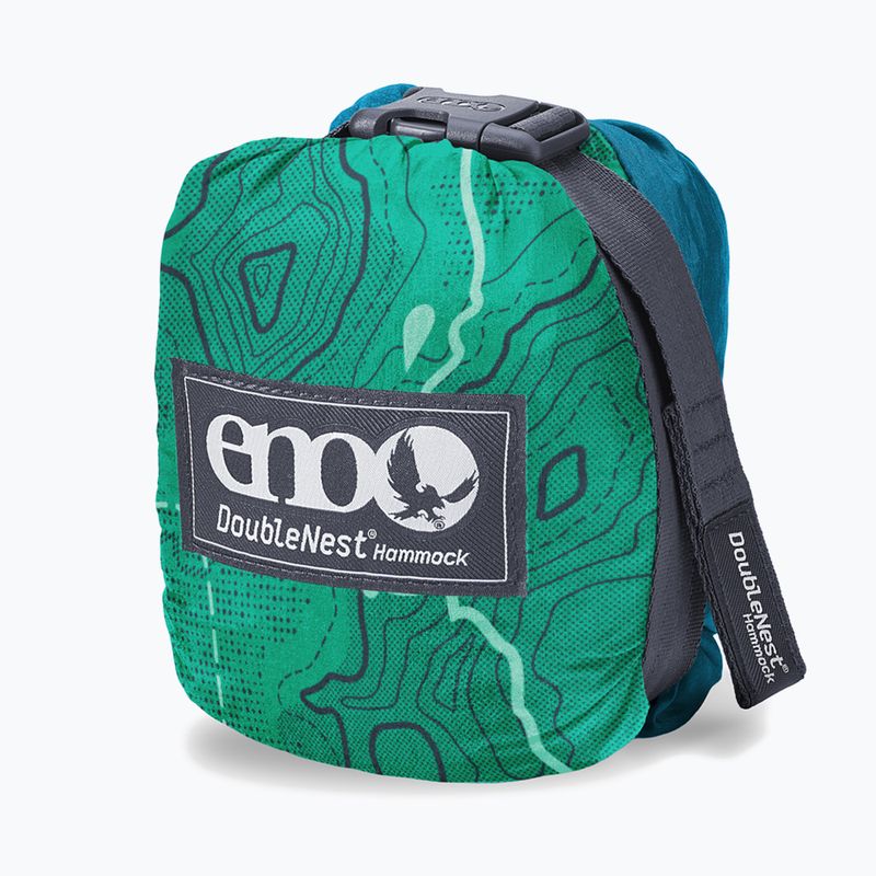 Hamac turistic  ENO DoubleNest Print Giving Back PCT topo pct/teal 2