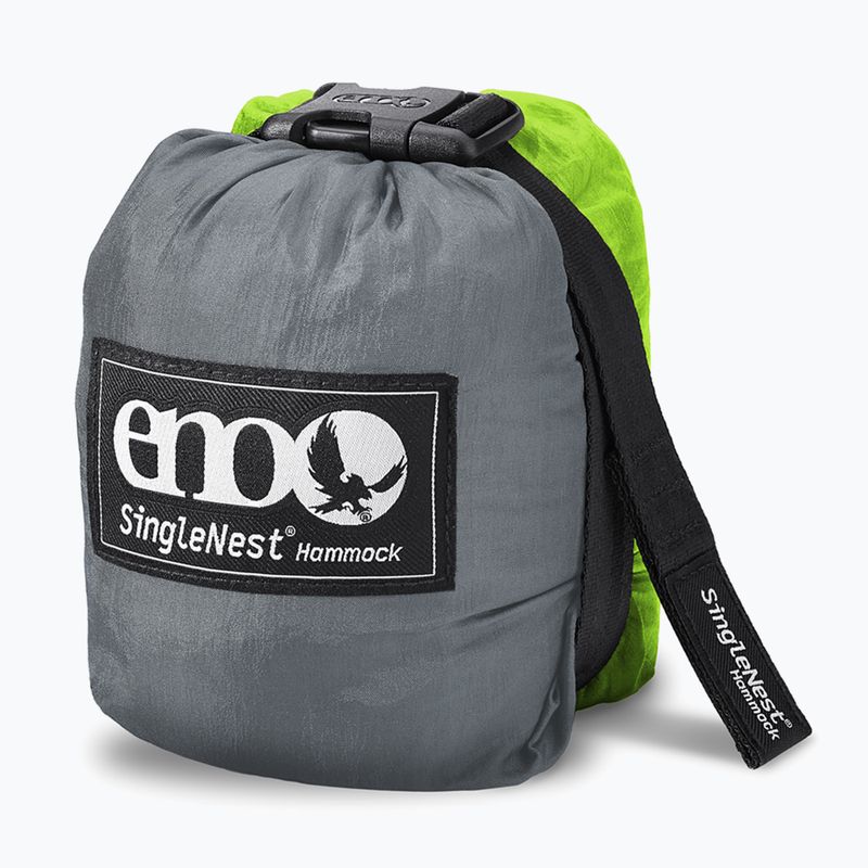 Hamac turistic ENO SingleNest grey / chartreuse 4